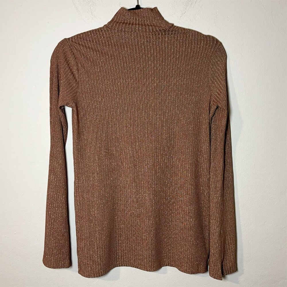 Hatch Metallic Mock Neck Bell Sleeve top - Size 1 (sm)
